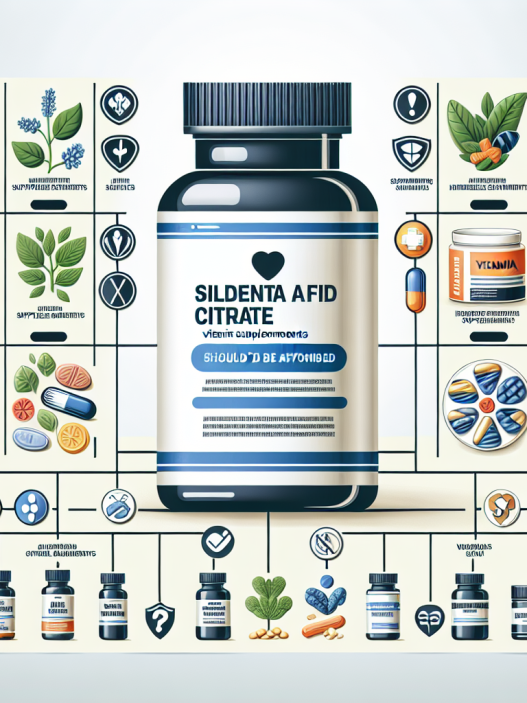 Qué suplementos debes evitar al tomar Sildenafil Citrate (Viagra generic)